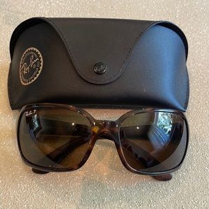 Ray-Ban Polarized Sunglasses, Tortoise Frame, Rb4068 - barely worn